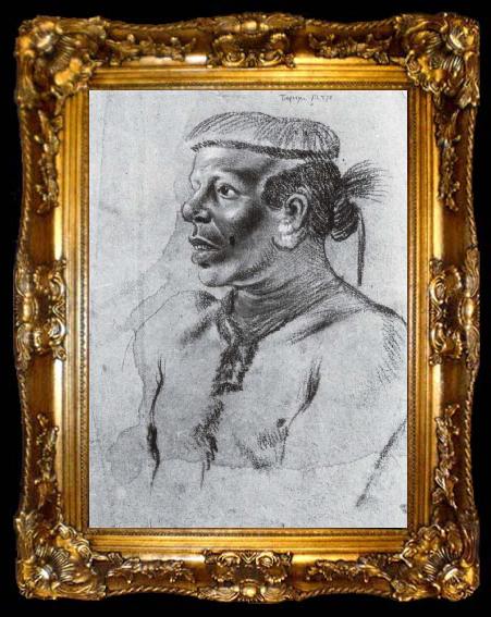 framed  Albert van der Eeckhout Tapuya Indianer, ta009-2
